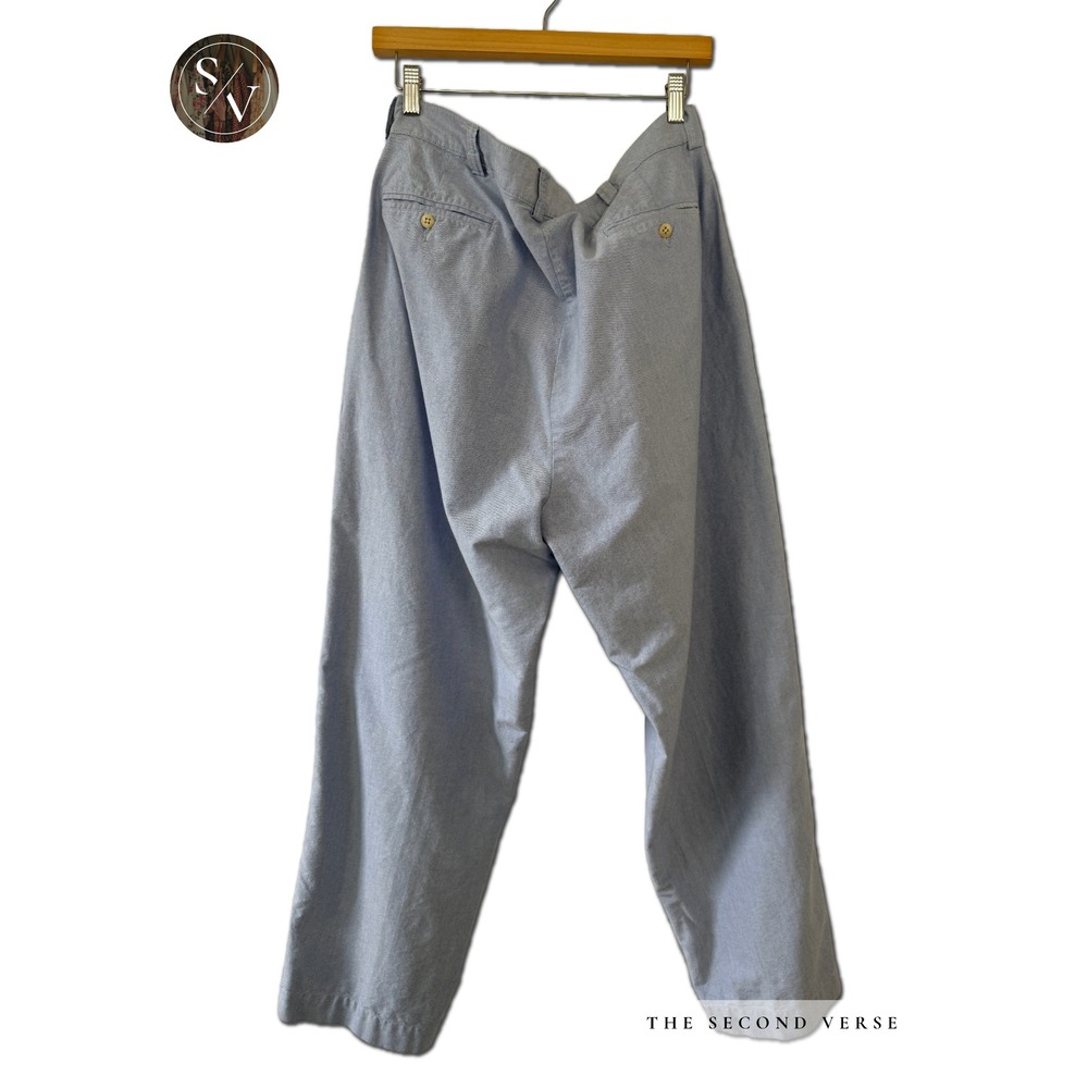 Polo Ralph Lauren Light Blue Philip Mens Pant 38X30 Button Front Pants - Picture 3 of 8